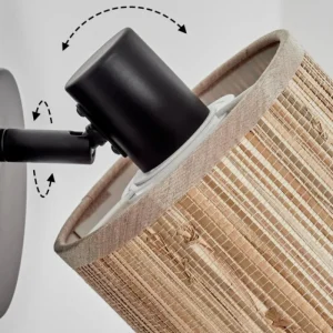 hofstein Bongal Applique murale Noir, 1 lumière* Lampes Modernes