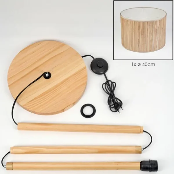 hofstein Bongal Lampadaire Écru, 1 lumière* Lampes Modernes