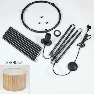 hofstein Bongal Lampadaire, Liseuse Noir, 1 lumière* Lampes Modernes