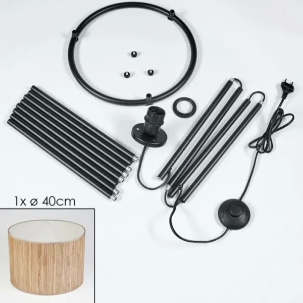 hofstein Bongal Lampadaire, Liseuse Noir, 1 lumière* Lampes Modernes