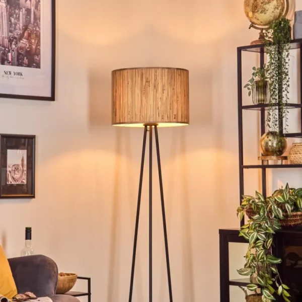 hofstein Bongal Lampadaire, Liseuse Noir, 1 lumière* Lampes Modernes