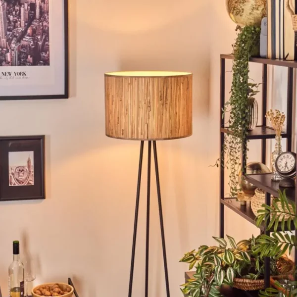 hofstein Bongal Lampadaire, Liseuse Noir, 1 lumière* Lampes Modernes
