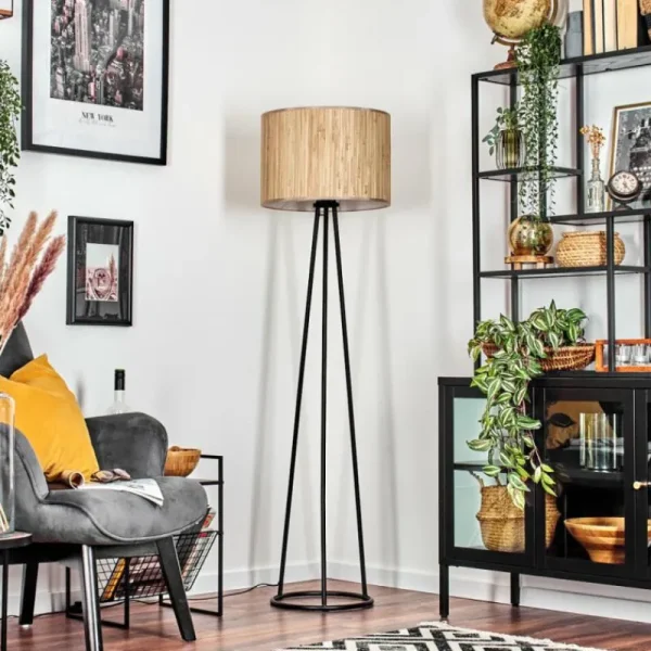 hofstein Bongal Lampadaire, Liseuse Noir, 1 lumière* Lampes Modernes