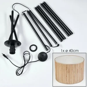 hofstein Bongal Lampadaire Noir, 1 lumière* Lampes Modernes
