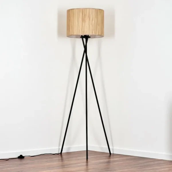 hofstein Bongal Lampadaire Noir, 1 lumière* Lampes Modernes