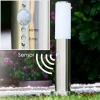 hofstein Borne d'éclairage Caserta Acier inoxydable, 1 lumière, Détecteur de mouvement* Lampes Modernes
