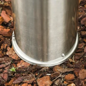 hofstein Borne d'éclairage Dakar Acier inoxydable, 1 lumière, Détecteur de mouvement* Lampes Modernes