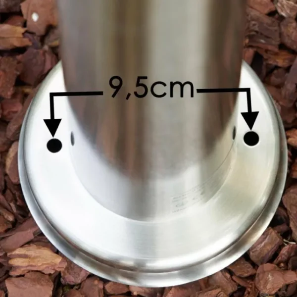 hofstein Borne d'éclairage Tunes Acier inoxydable, 1 lumière, Détecteur de mouvement* Lampes Modernes