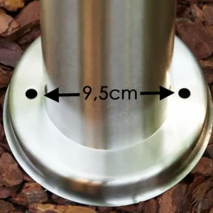 hofstein Borne d'éclairage Tunes Acier inoxydable, 1 lumière, Détecteur de mouvement* Lampes Modernes