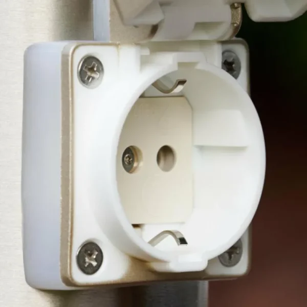 hofstein Borne d'éclairage Tunes Acier inoxydable, 1 lumière, Détecteur de mouvement* Lampes Modernes