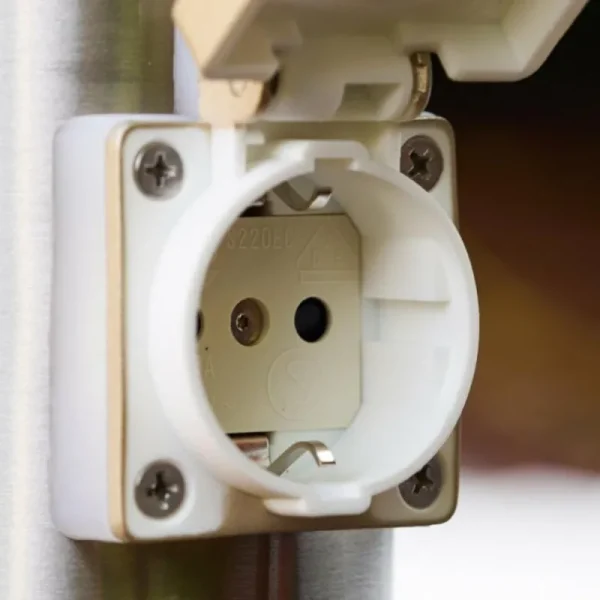 hofstein Borne d'éclairage Tunes Acier inoxydable, 1 lumière, Détecteur de mouvement* Lampes Modernes