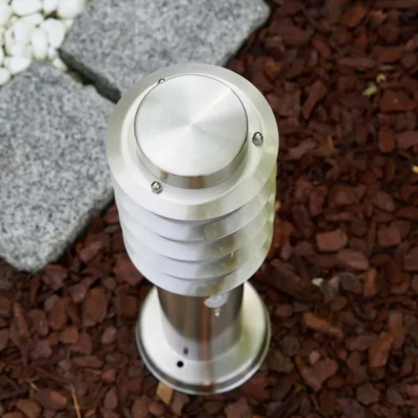 hofstein Borne d'éclairage Tunes Acier inoxydable, 1 lumière, Détecteur de mouvement* Lampes Modernes