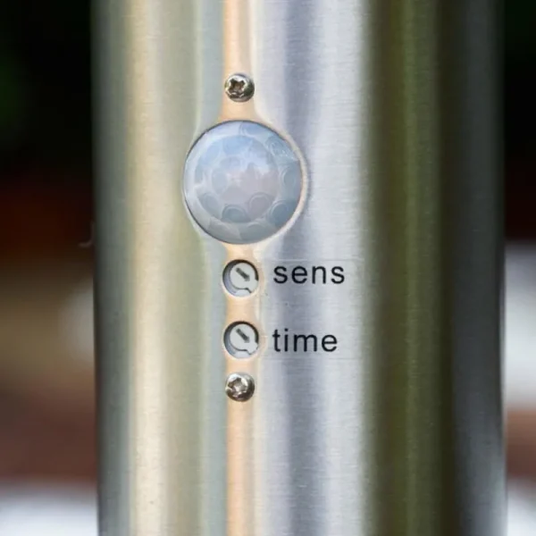 hofstein Borne d'éclairage Tunes Acier inoxydable, 1 lumière, Détecteur de mouvement* Lampes Modernes