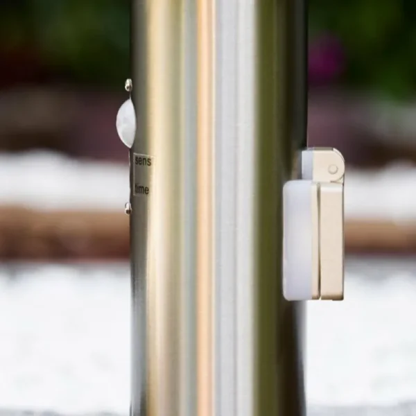 hofstein Borne d'éclairage Tunes Acier inoxydable, 1 lumière, Détecteur de mouvement* Lampes Modernes