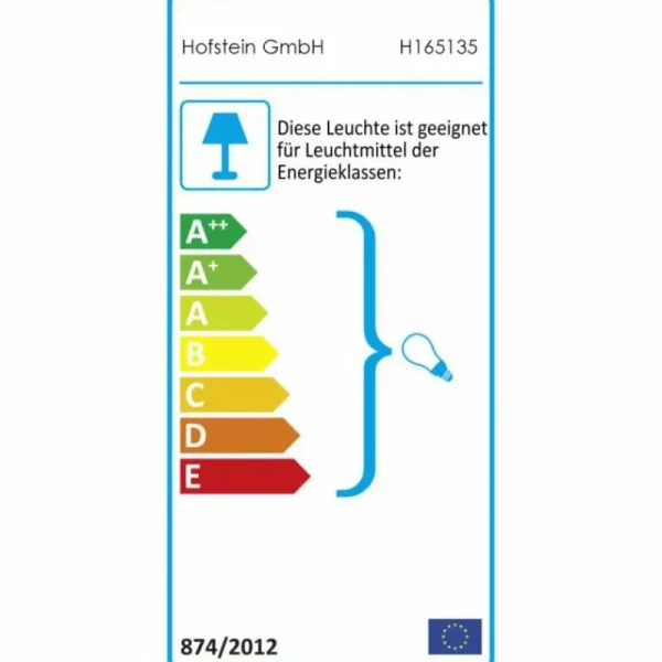 hofstein Borne d'éclairage Tunes Acier inoxydable, 1 lumière, Détecteur de mouvement* Lampes Modernes