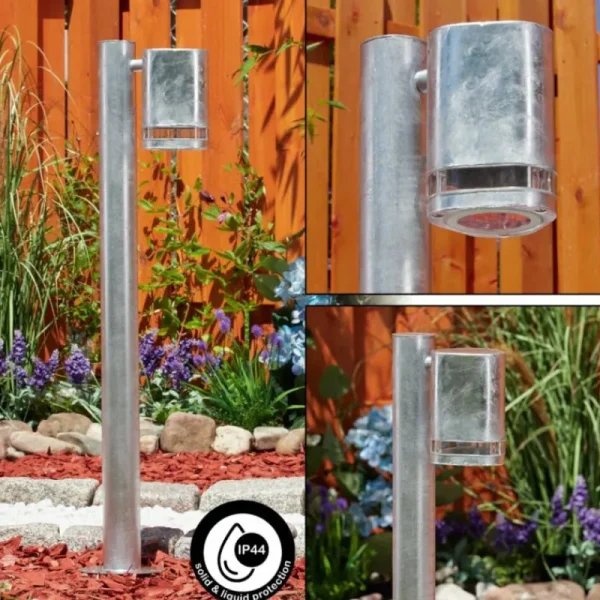 hofstein Borne lumineuse Amyton Acier inoxydable, Transparent, Zingué, 1 lumière* Lampes Modernes