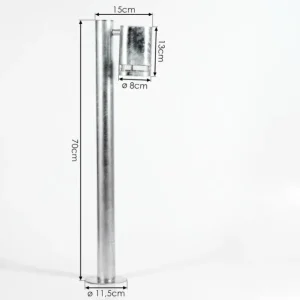hofstein Borne lumineuse Amyton Acier inoxydable, Transparent, Zingué, 1 lumière* Lampes Modernes