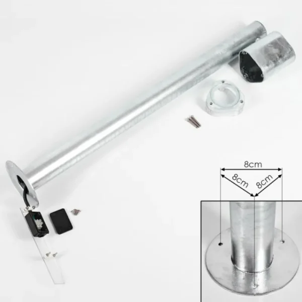 hofstein Borne lumineuse Amyton Acier inoxydable, Transparent, Zingué, 1 lumière* Lampes Modernes