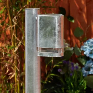 hofstein Borne lumineuse Amyton Acier inoxydable, Transparent, Zingué, 1 lumière* Lampes Modernes