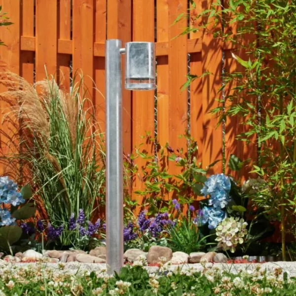 hofstein Borne lumineuse Amyton Acier inoxydable, Transparent, Zingué, 1 lumière* Lampes Modernes