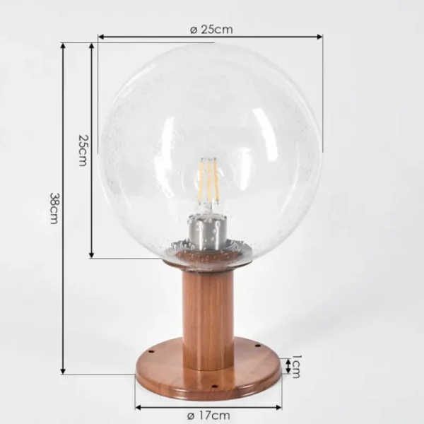hofstein Borne lumineuse Bubodefo Brun, Couleur bois, 1 lumière* Lampes Modernes
