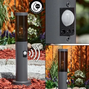 hofstein Borne lumineuse Gaborone Anthracite, 1 lumière, Détecteur de mouvement* Lampes Modernes