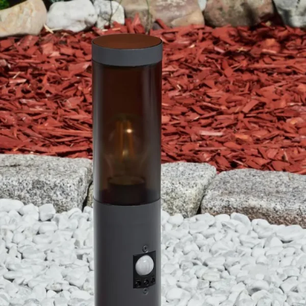 hofstein Borne lumineuse Gaborone Anthracite, 1 lumière, Détecteur de mouvement* Lampes Modernes
