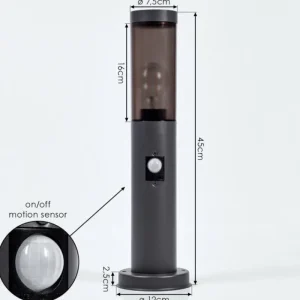 hofstein Borne lumineuse Gaborone Anthracite, 1 lumière, Détecteur de mouvement* Lampes Modernes
