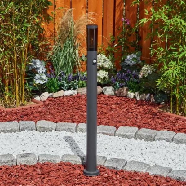 hofstein Borne lumineuse Gaborone Anthracite, 1 lumière, Détecteur de mouvement* Lampes Modernes
