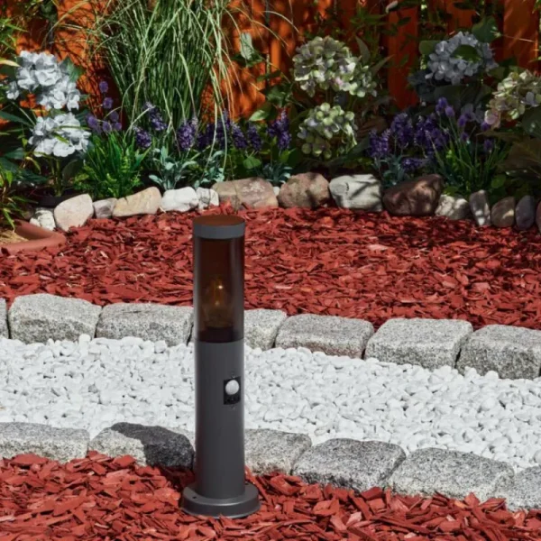 hofstein Borne lumineuse Gaborone Anthracite, 1 lumière, Détecteur de mouvement* Lampes Modernes