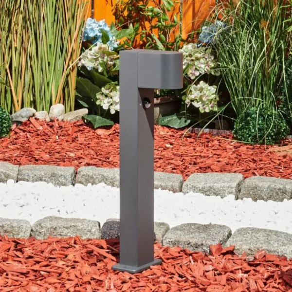 hofstein Borne lumineuse Kingstown Anthracite, 1 lumière, Détecteur de mouvement* Lampes Modernes