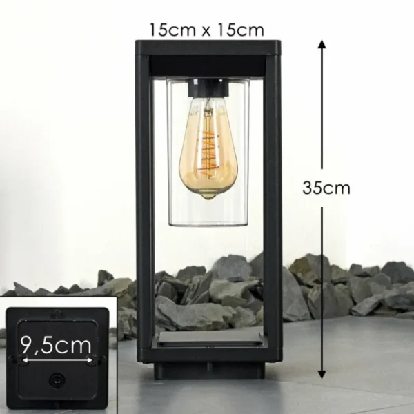 hofstein Borne lumineuse Baoshan Noir, 1 lumière* Lampes Modernes