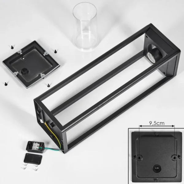 hofstein Borne lumineuse Baoshan Noir, 1 lumière* Lampes Modernes