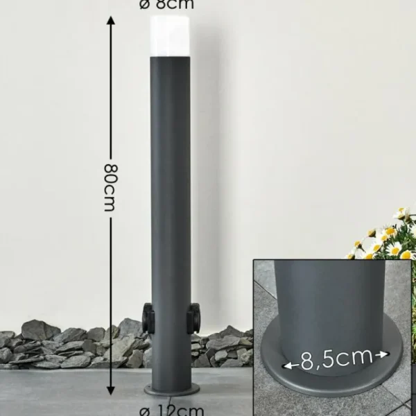 hofstein Borne lumineuse Buhrkall Anthracite, 1 lumière* Lampes Modernes