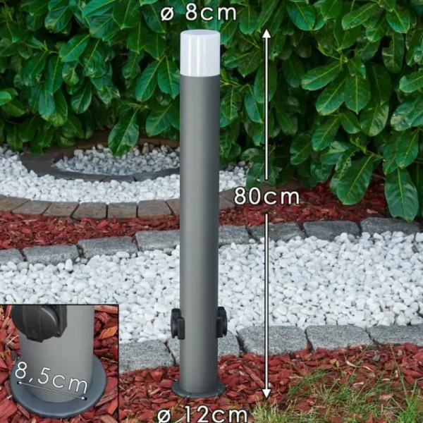 hofstein Borne lumineuse Buhrkall Anthracite, 1 lumière* Lampes Modernes