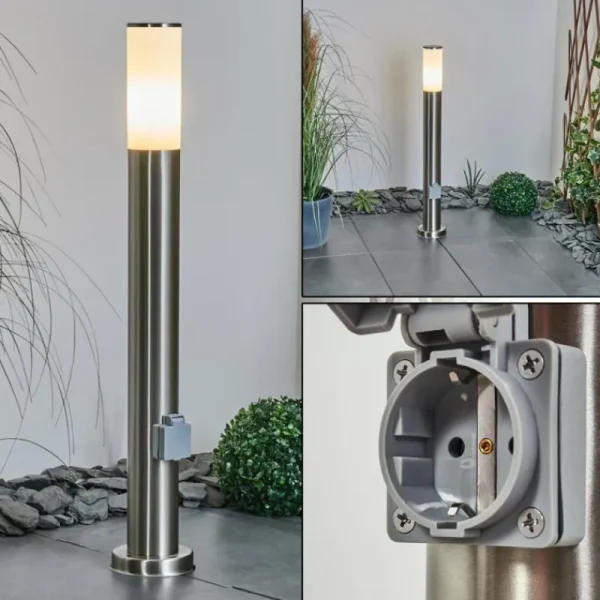 hofstein Borne lumineuse Caserta Nickel mat, 1 lumière* Lampes Modernes