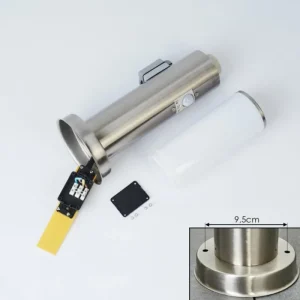 hofstein Borne lumineuse Caserta Nickel mat, 1 lumière, Détecteur de mouvement* Lampes Modernes