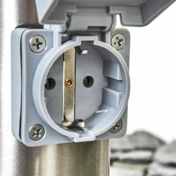 hofstein Borne lumineuse Caserta Nickel mat, 1 lumière, Détecteur de mouvement* Lampes Modernes