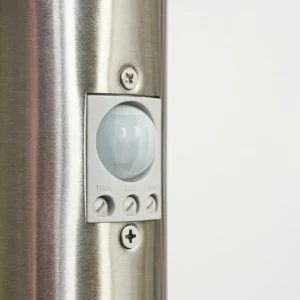 hofstein Borne lumineuse Caserta Nickel mat, Blanc, 1 lumière, Détecteur de mouvement* Lampes Modernes