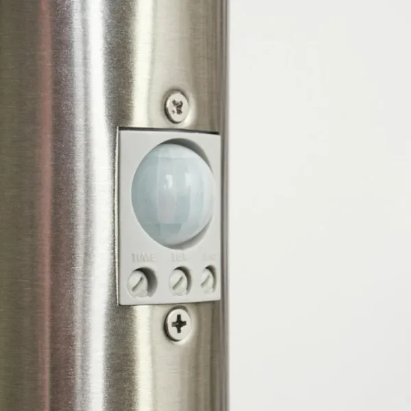 hofstein Borne lumineuse Caserta Nickel mat, Blanc, 1 lumière, Détecteur de mouvement* Lampes Modernes