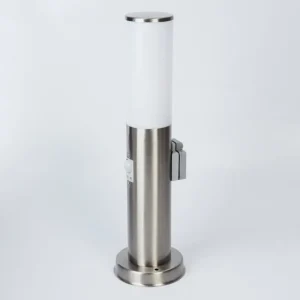 hofstein Borne lumineuse Caserta Nickel mat, 1 lumière, Détecteur de mouvement* Lampes Modernes
