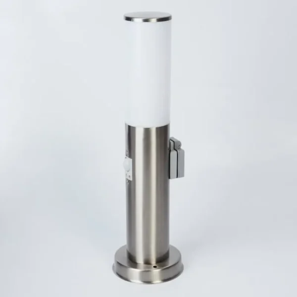hofstein Borne lumineuse Caserta Nickel mat, 1 lumière, Détecteur de mouvement* Lampes Modernes