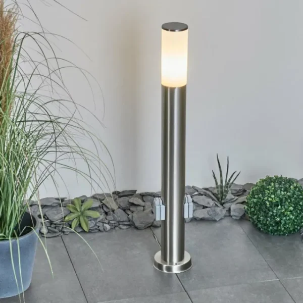 hofstein Borne lumineuse Caserta Nickel mat, 1 lumière* Lampes Modernes