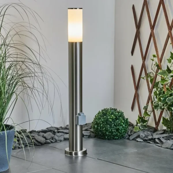 hofstein Borne lumineuse Caserta Nickel mat, 1 lumière* Lampes Modernes