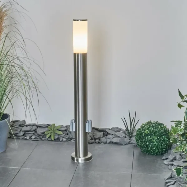 hofstein Borne lumineuse Caserta Nickel mat, 1 lumière* Lampes Modernes