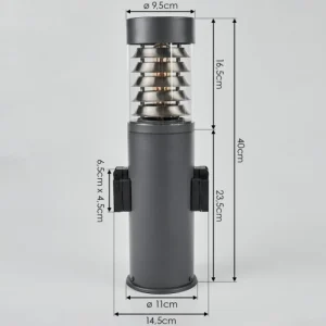 hofstein Borne lumineuse Dakar Anthracite, 1 lumière* Lampes Modernes