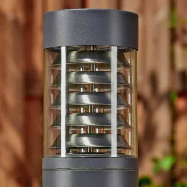 hofstein Borne lumineuse Dakar Anthracite, 1 lumière, Détecteur de mouvement* Lampes Modernes
