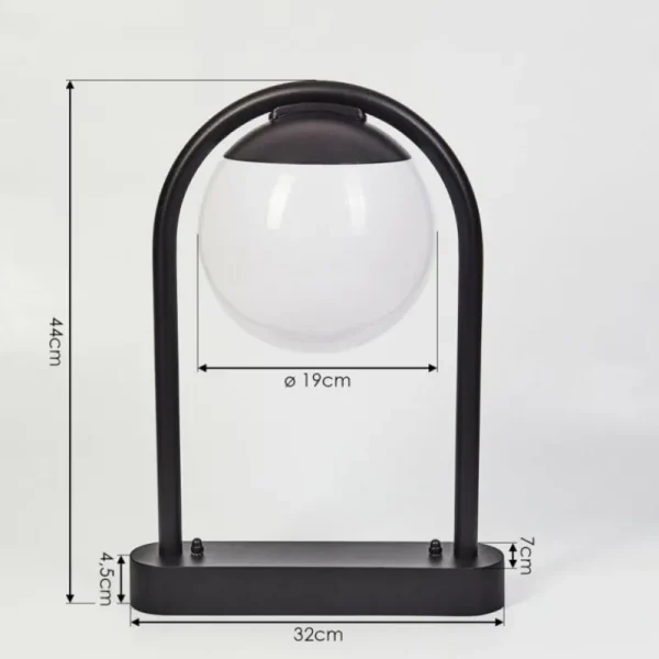 hofstein Borne lumineuse Festau Noir, 1 lumière* Lampes Modernes