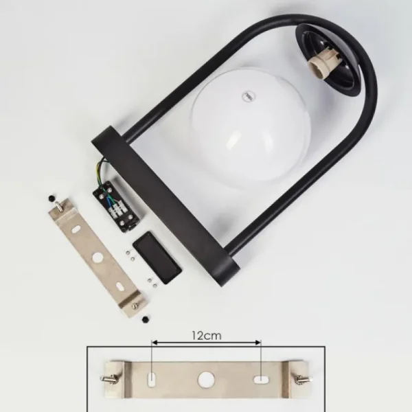 hofstein Borne lumineuse Festau Noir, 1 lumière* Lampes Modernes
