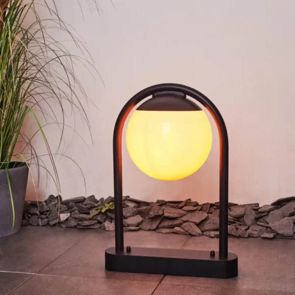 hofstein Borne lumineuse Festau Noir, 1 lumière* Lampes Modernes
